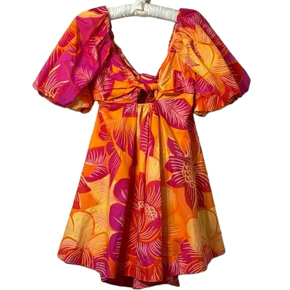 FARM Rio | Dresses | Farm Rio Summer Garden Ombr Mini Dress Size Large |  Poshmark